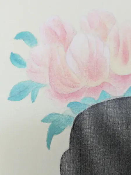 膠彩 臨摹 簪花仕女圖