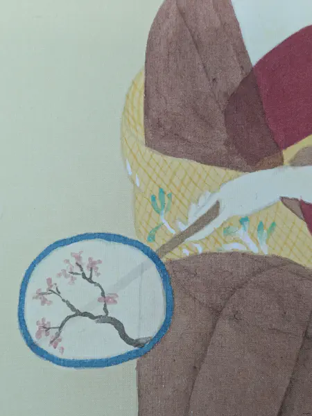 膠彩 臨摹 簪花仕女圖