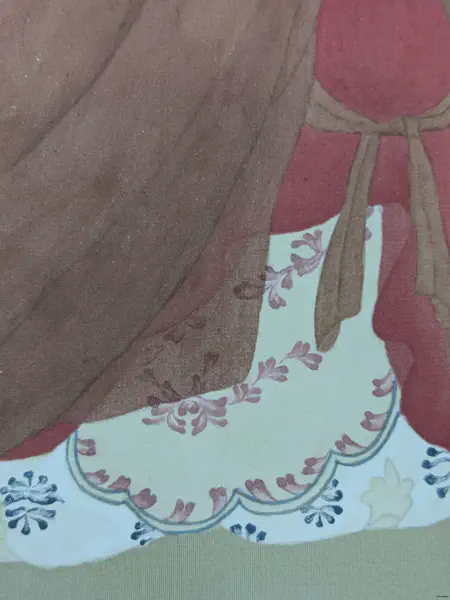 膠彩 臨摹 簪花仕女圖